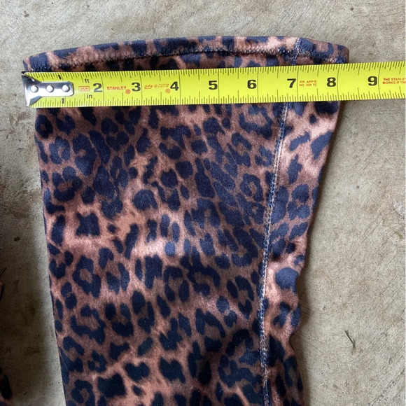 Revamped by Sirens thigh high leopard heel boots Sz 8 - Picture 9 of 12